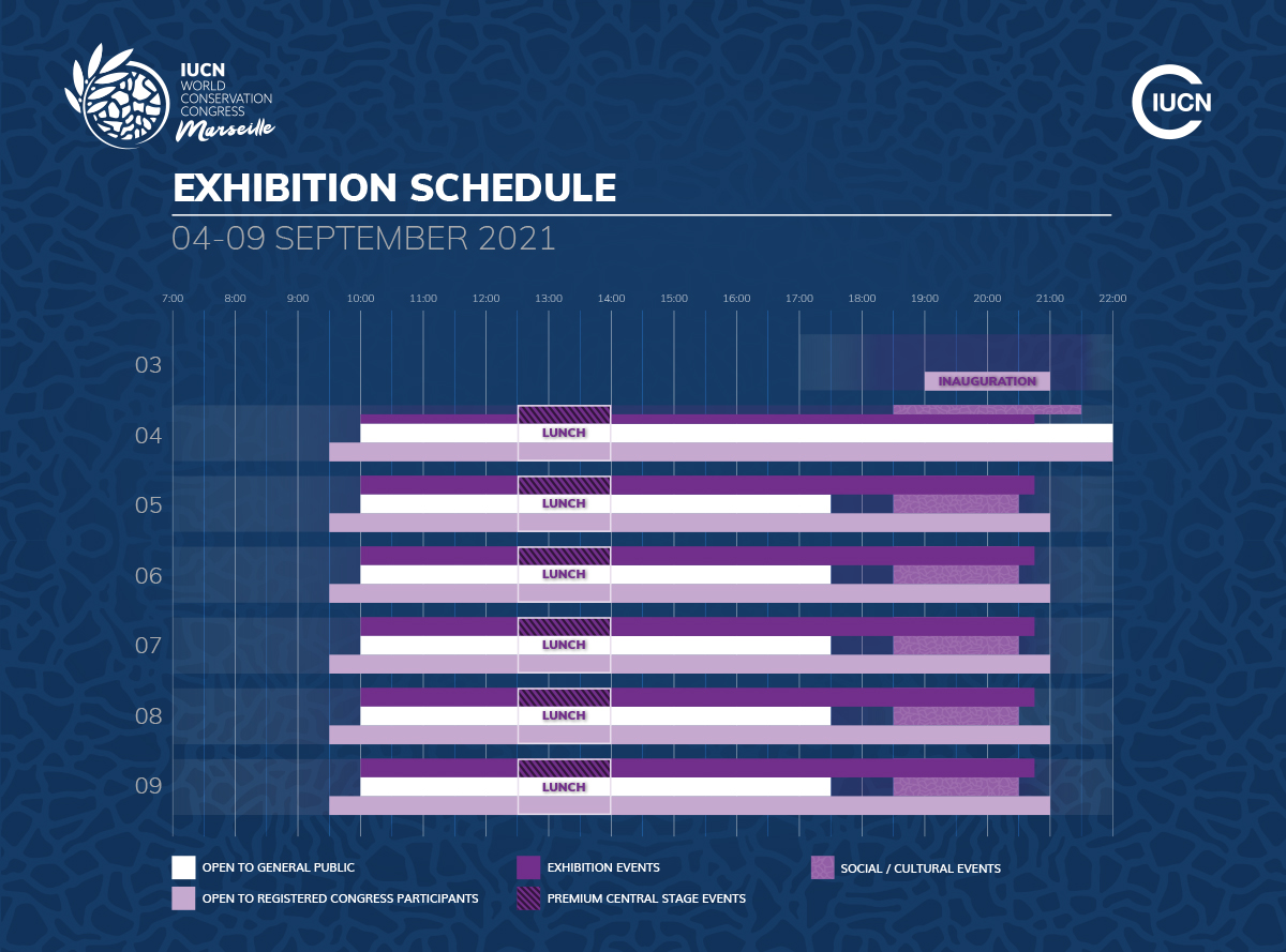 Exhibition schedule IUCN World Conservation Congress 2020